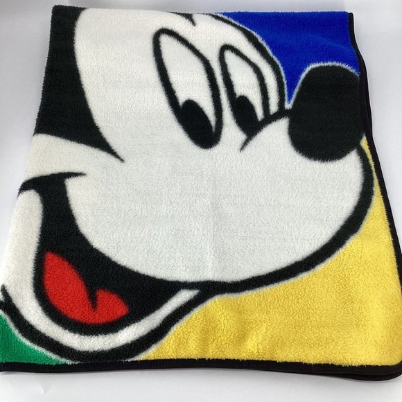 Biederlack Bedding Vintage Disney Mickey Mouse Biederlack Blanket Throw Reversible Color 5 X